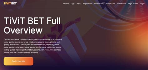 tivit bet legal in india|Tivit Bet ᐉ Official website of Tivitbet Casino India 2024.